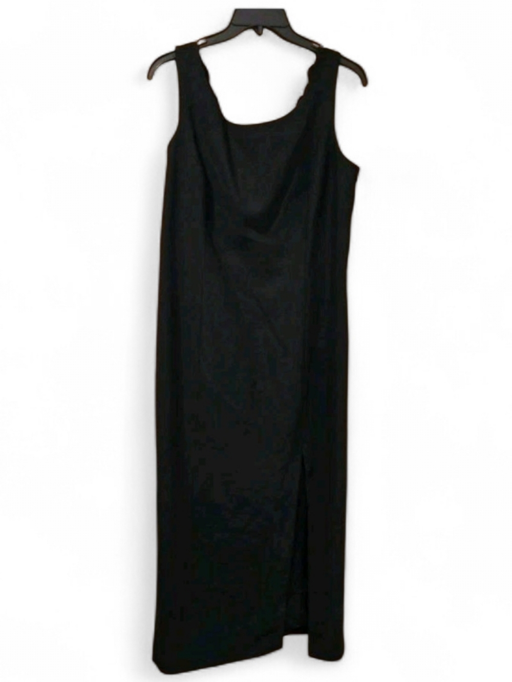 Laundry Black Midi Sleeveless Dress Sheath Gorgeous Low V-Back Size 14 Vtg Nwt